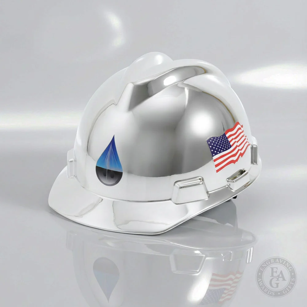 Chrome Plated Ceremonial Hard Hat - Image 7