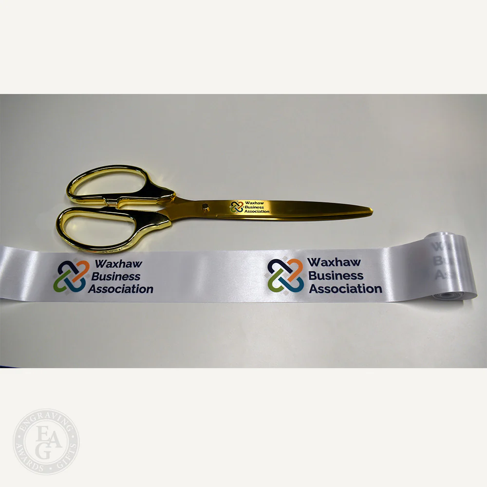 25" Gold Plated Ribbon Cutting Scissors with Gold Blades - Image 13