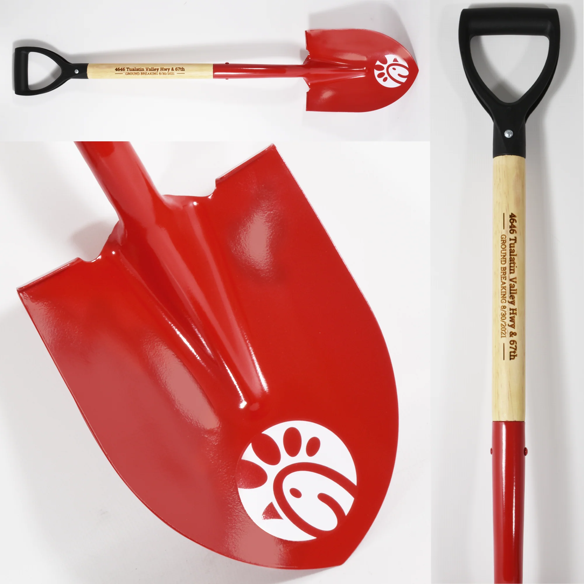 Custom Painted Ceremonial Groundbreaking Shovel - D-Handle - Image 23