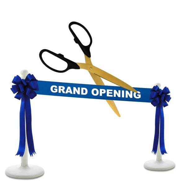 Deluxe Grand Opening Kit - 36" Ceremonial Scissors with Gold Blades - Image 4