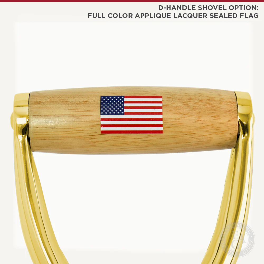 Gold Finish Ceremonial Groundbreaking Shovel - D-Handle - Image 45
