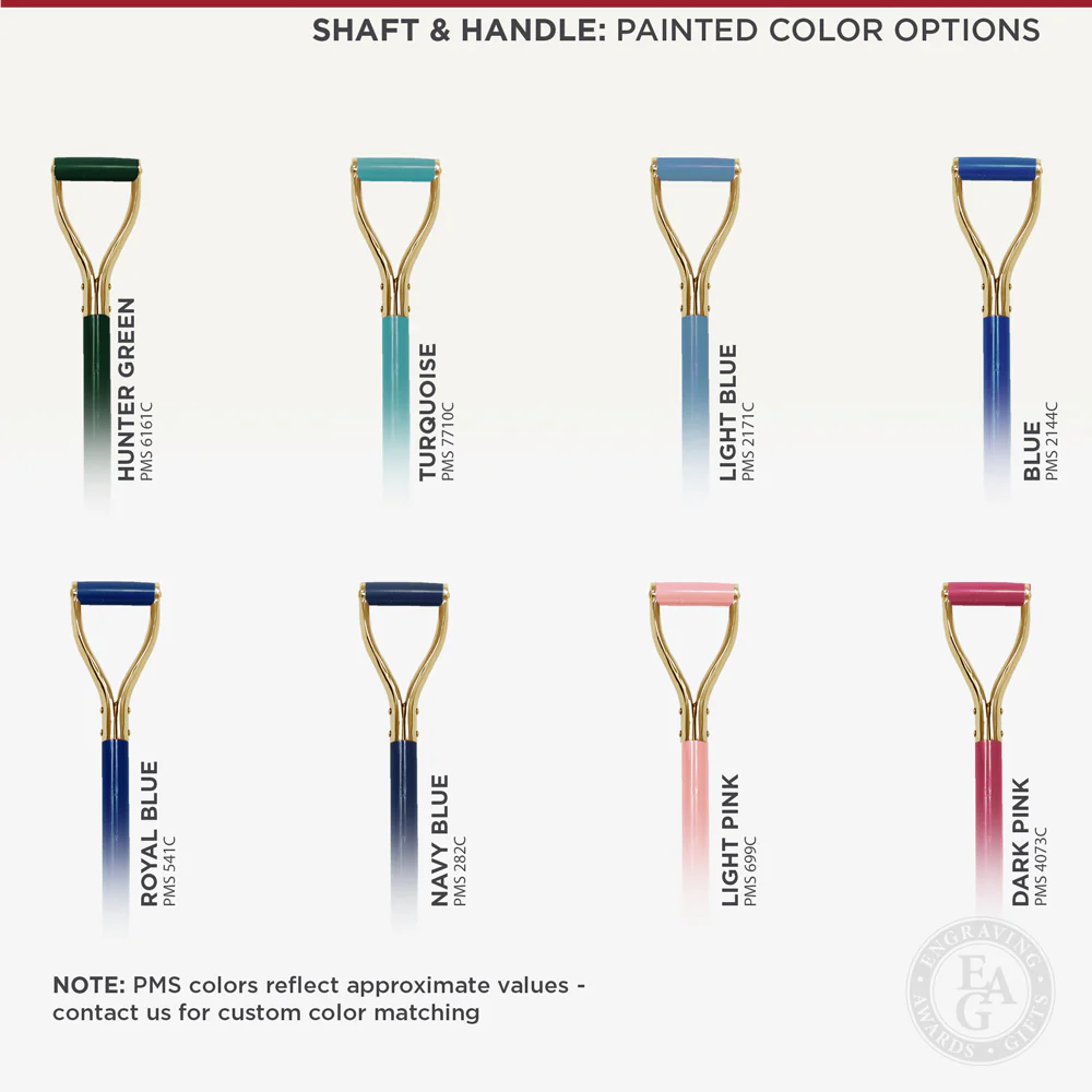 Gold Finish Ceremonial Groundbreaking Shovel - D-Handle - Image 13