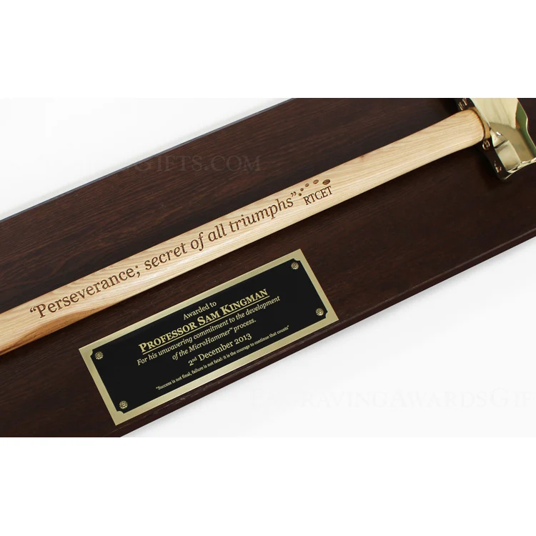 Full Size Gold Plated Sledgehammer Plaque - Image 5