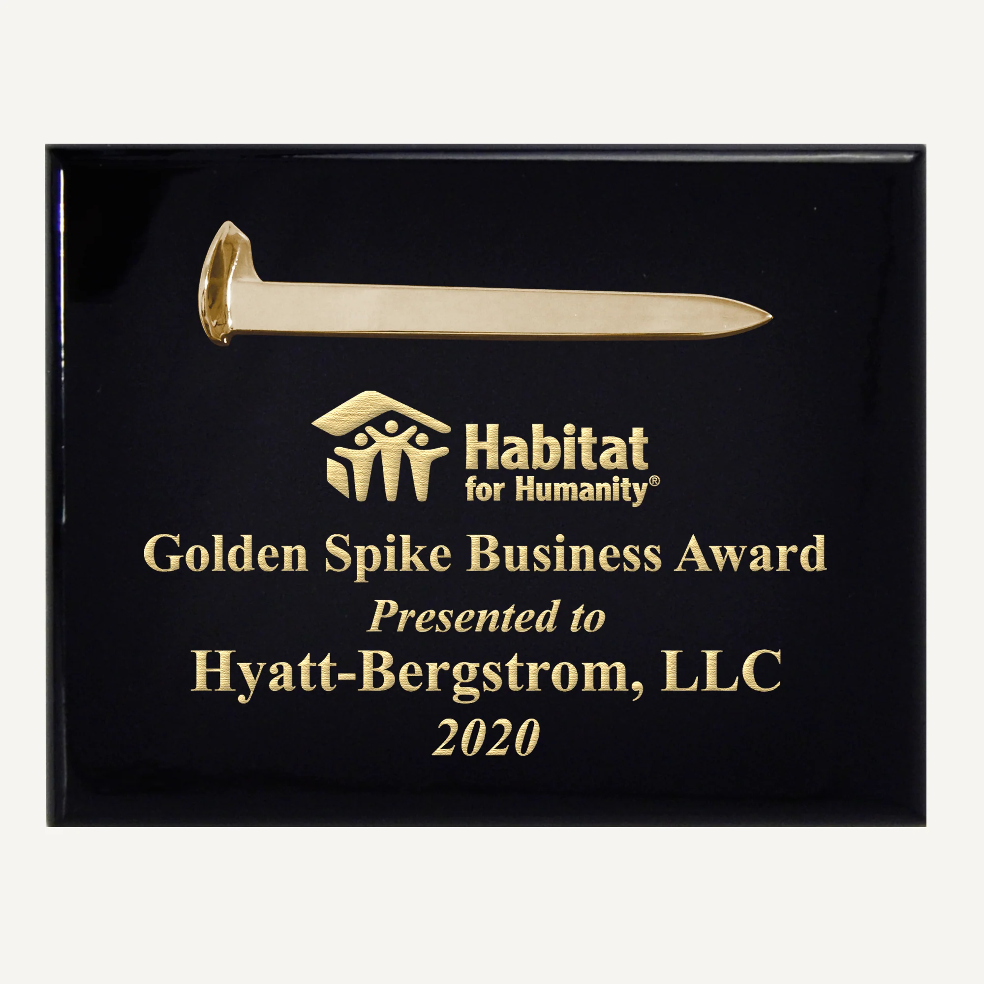 Gold Plated Ceremonial Railroad Spikes Plaques - Image 8