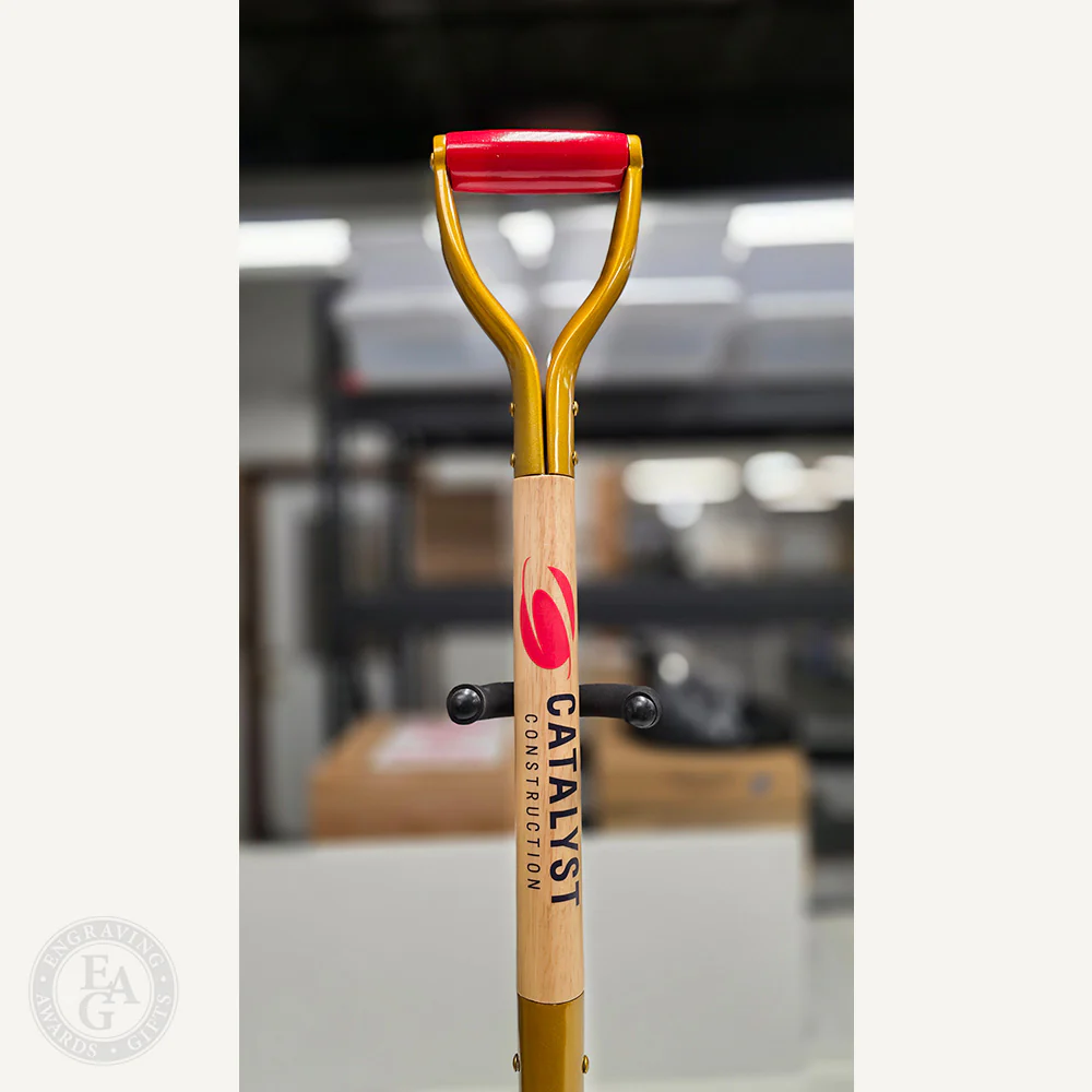 Gold Finish Ceremonial Groundbreaking Shovel - D-Handle - Image 21