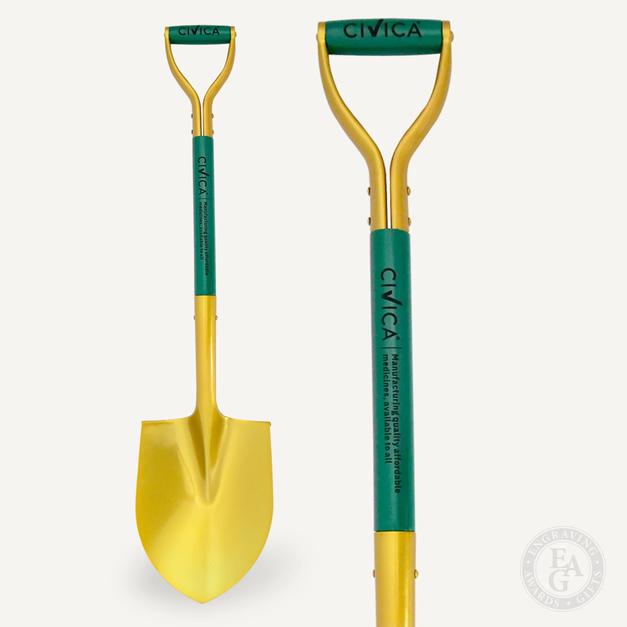 Gold Finish Ceremonial Groundbreaking Shovel - D-Handle - Image 22