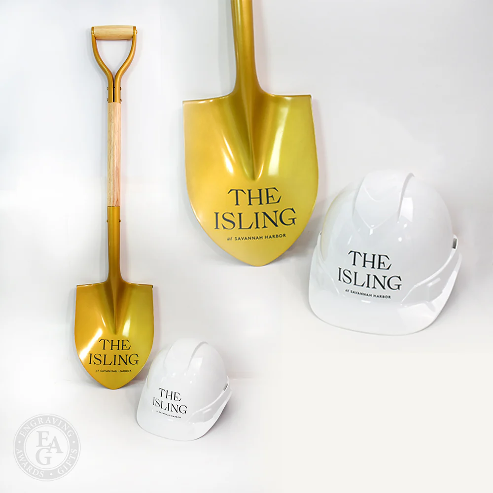 Gold Finish Ceremonial Groundbreaking Shovel - D-Handle - Image 25