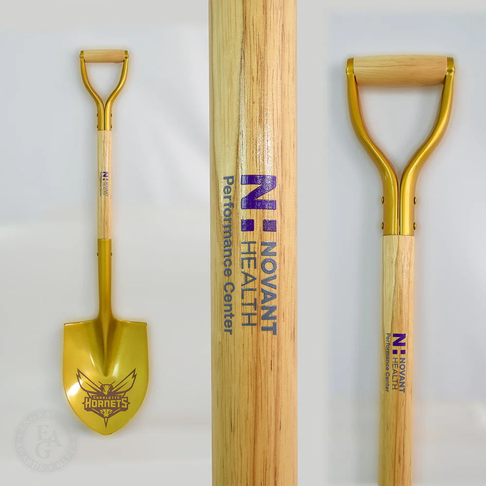 Gold Finish Ceremonial Groundbreaking Shovel - D-Handle - Image 29