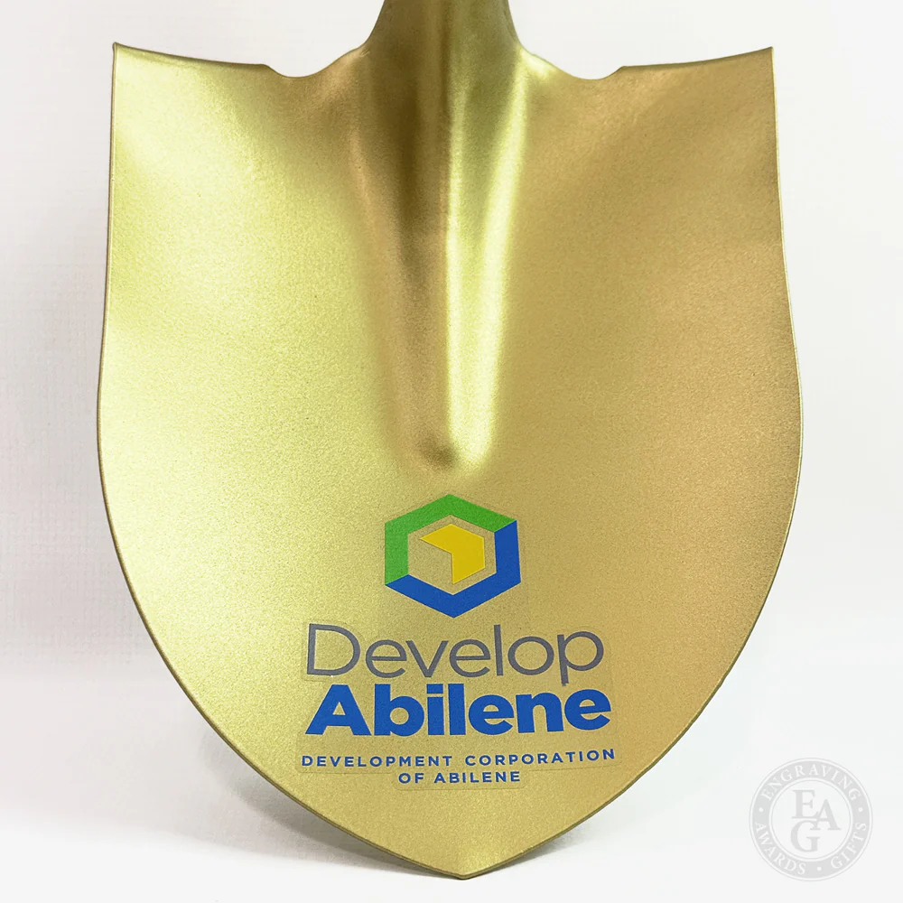 Gold Finish Ceremonial Groundbreaking Shovel - D-Handle - Image 31