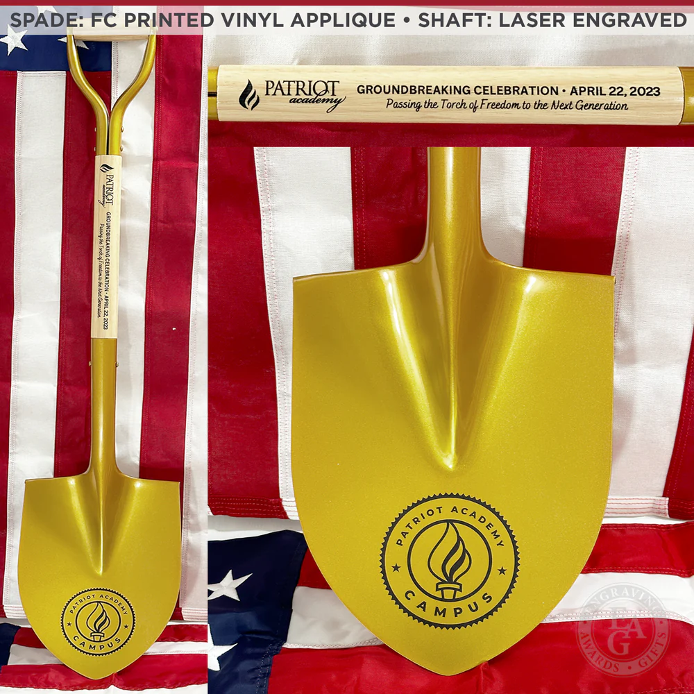 Gold Finish Ceremonial Groundbreaking Shovel - D-Handle - Image 33
