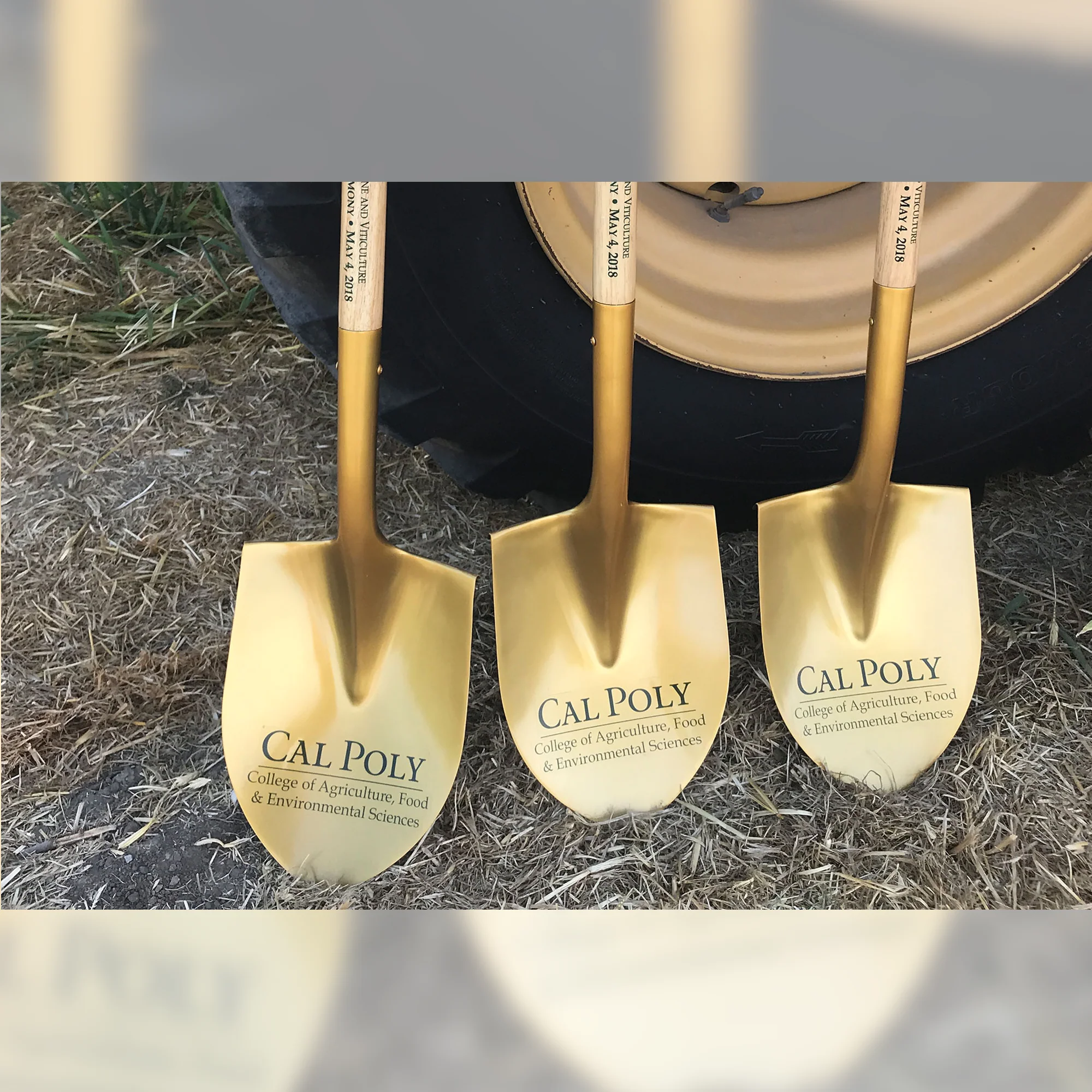 Gold Finish Ceremonial Groundbreaking Shovel - D-Handle - Image 51