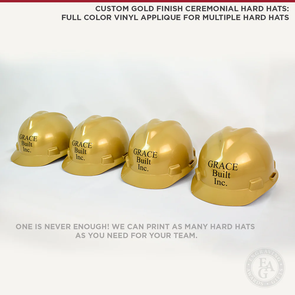 Gold Finish Ceremonial Hard Hat - Image 4