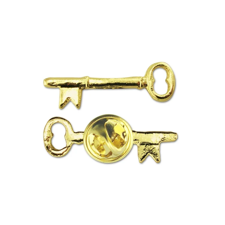 Gold Key Lapel Pins - Skeleton Key - Image 3