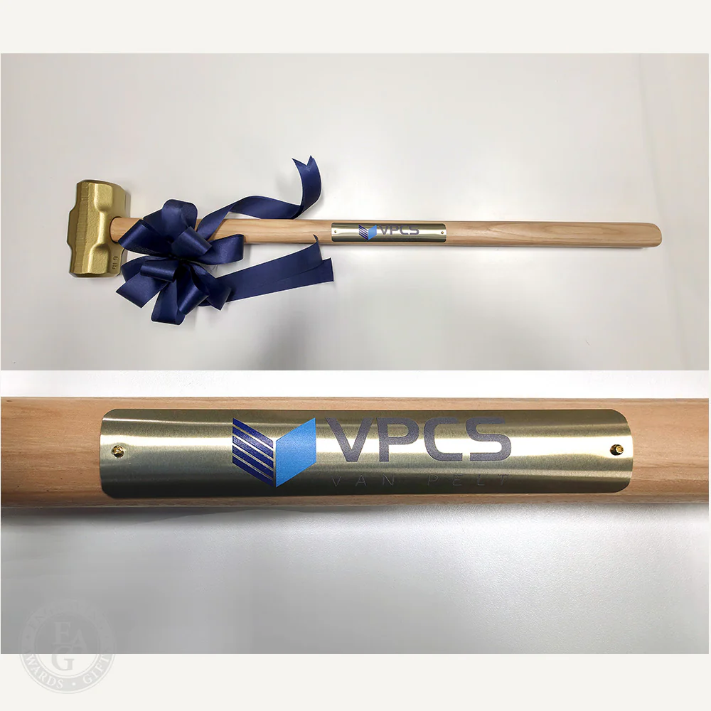 Gold Painted Ceremonial Sledgehammer - Image 7
