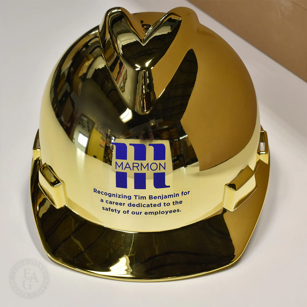 Gold Plated Ceremonial Hard Hat - Image 10
