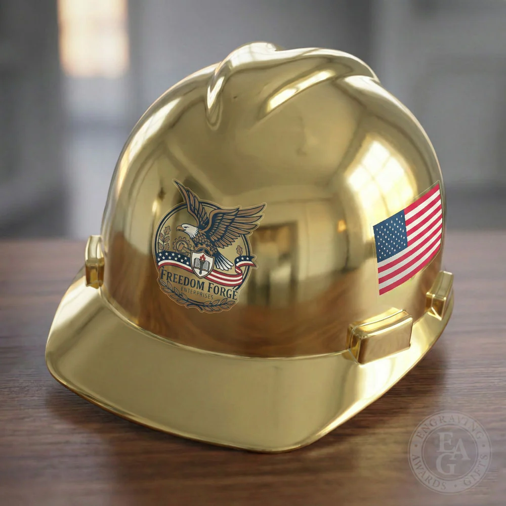 Gold Plated Ceremonial Hard Hat - Image 19