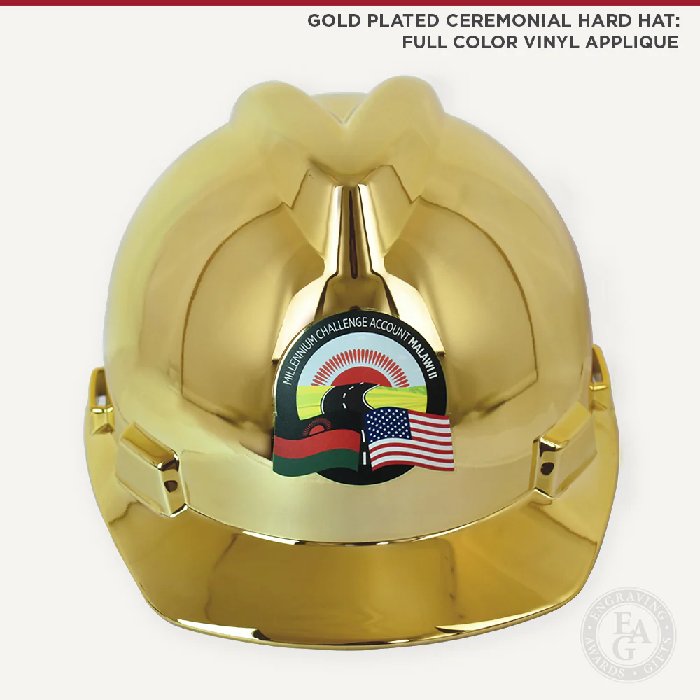 Gold Plated Ceremonial Hard Hat - Image 5