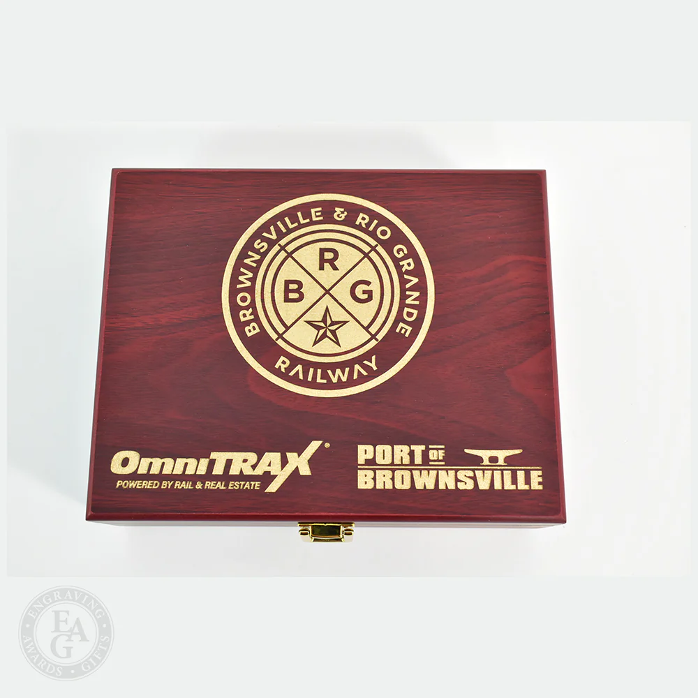 Gold Plated Ceremonial Railroad Spikes Piano Finish Presentation Cases - Image 3