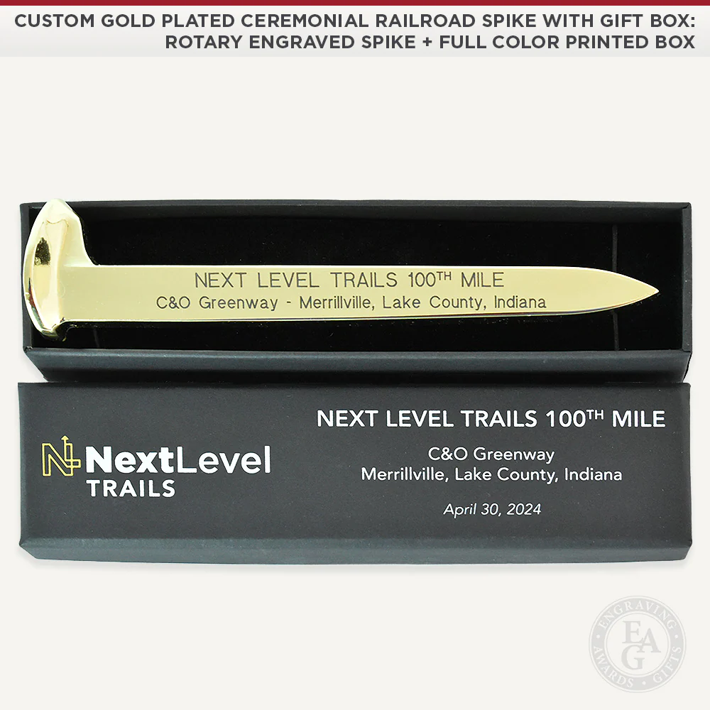 Gold Plated Ceremonial Railroad Spikes with Gift Boxes - Image 8