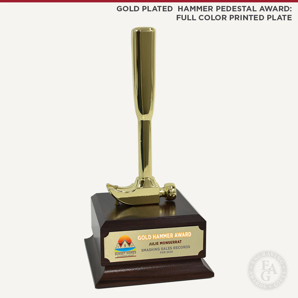 Gold Plated Hammer Pedestal - Image 4