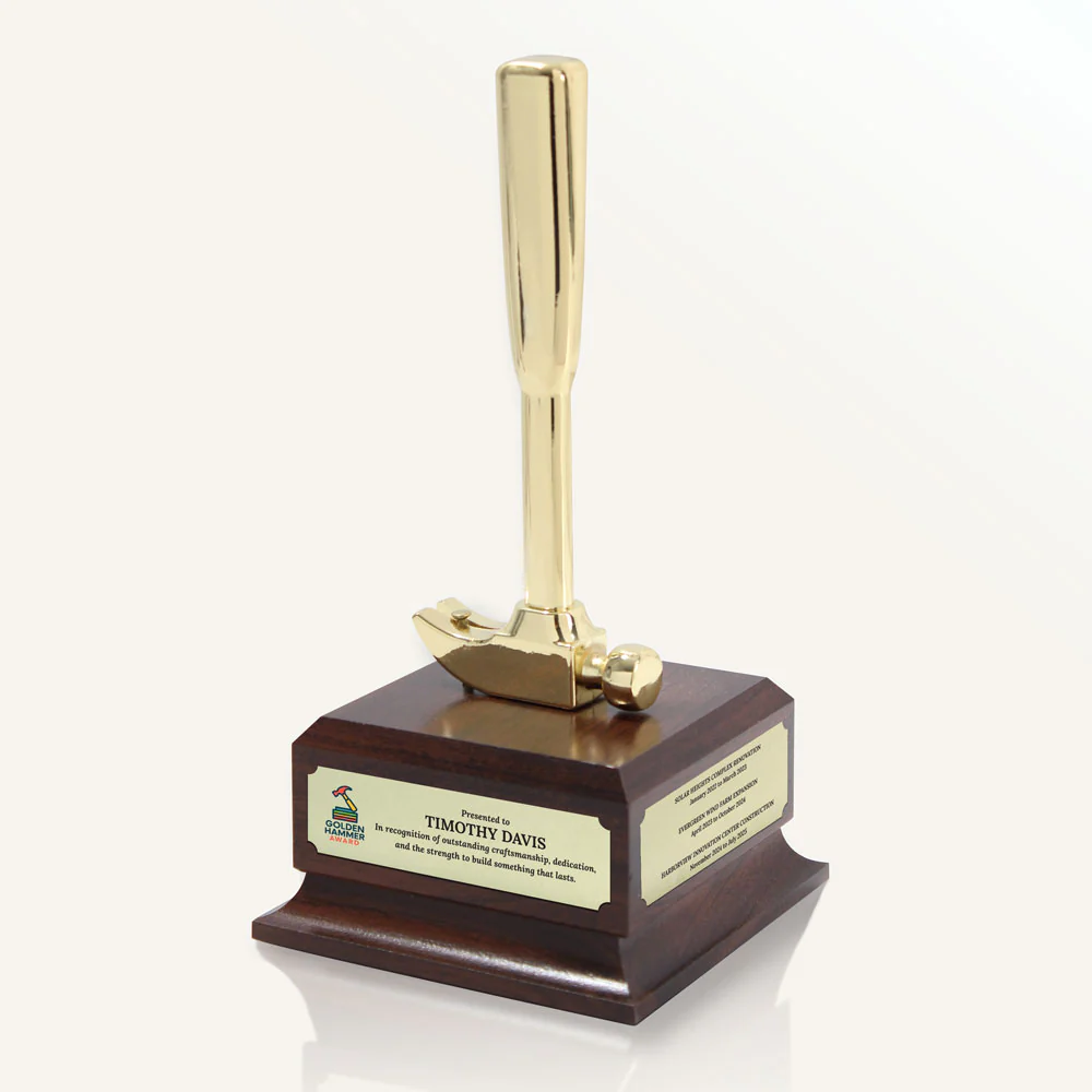 Gold Plated Hammer Pedestal - Image 6