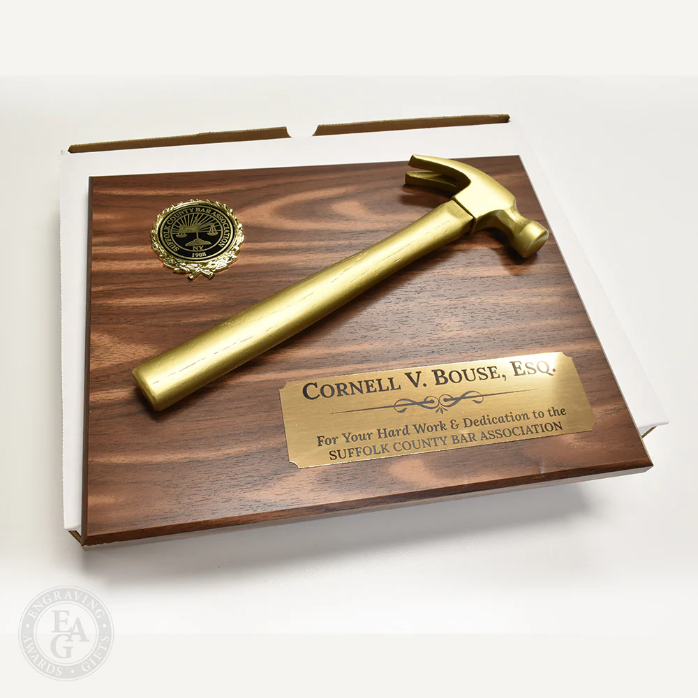 Golden Hammer Walnut Finish Plaque - Image 12