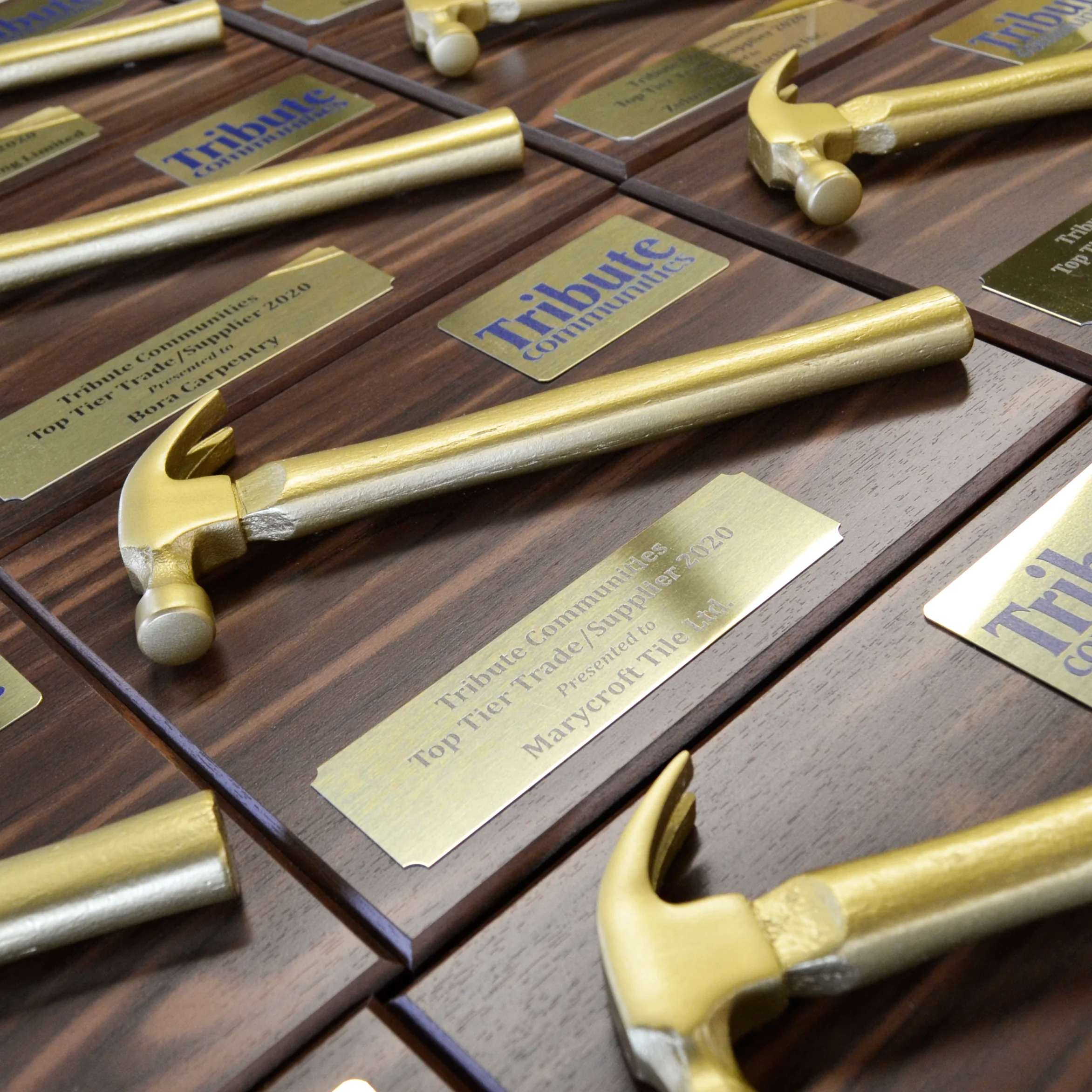 Golden Hammer Walnut Finish Plaque - Image 5
