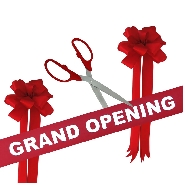 Grand Opening Kit - 25" Ribbon Cutting Scissors with Silver Blades - Image 3