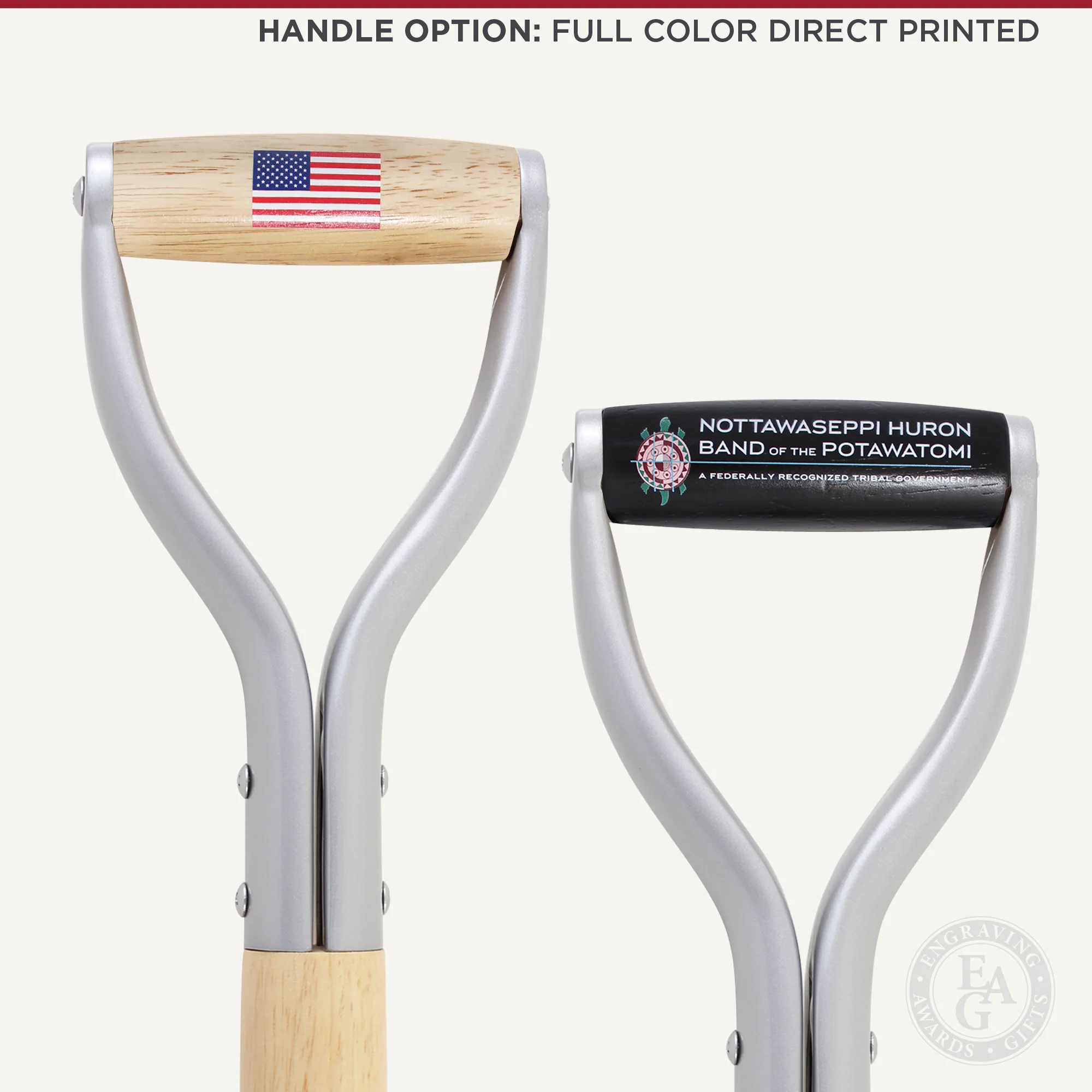 Groundbreaking Ceremonial Shovel Kit - Silver Finish D-Handle - Image 14