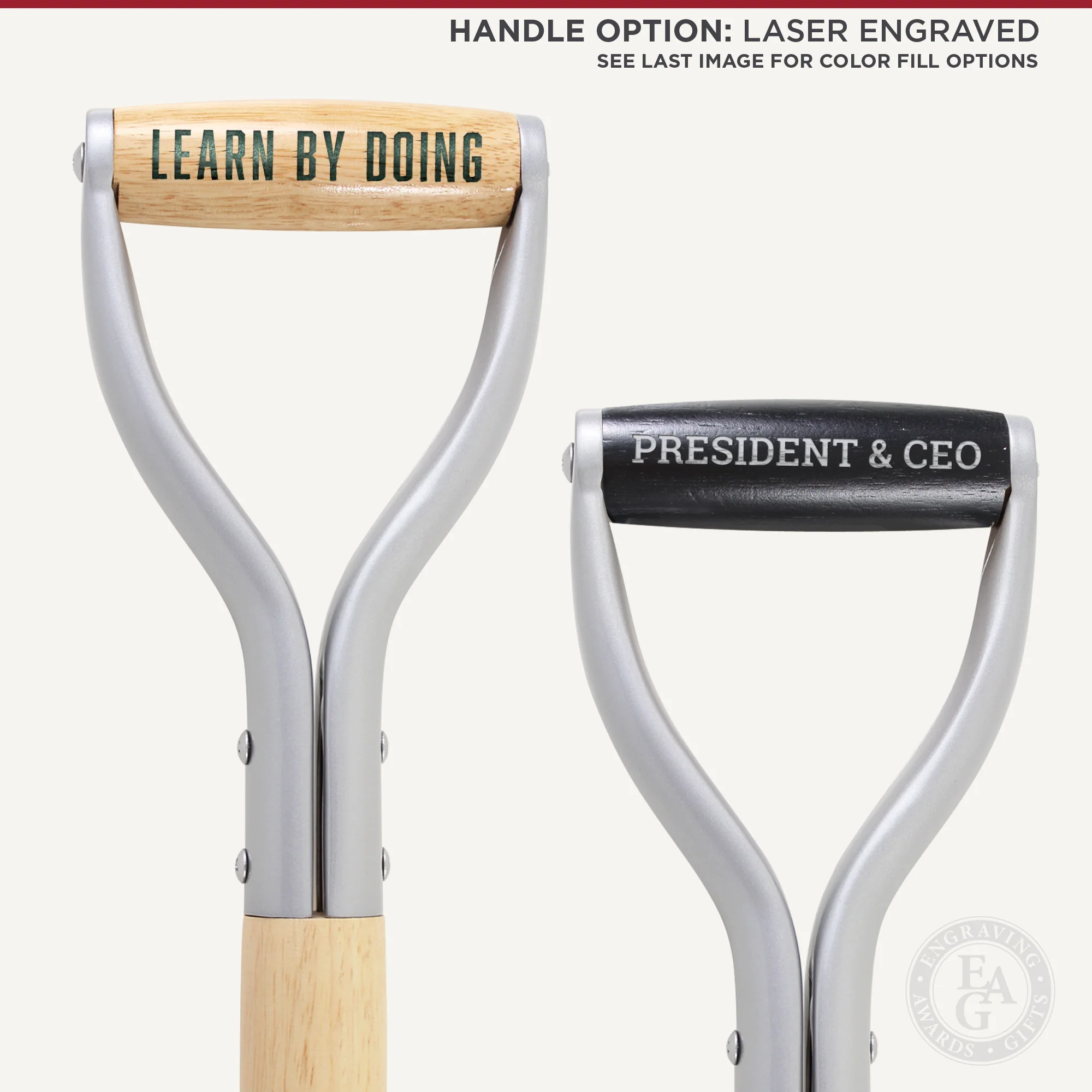 Groundbreaking Ceremonial Shovel Kit - Silver Finish D-Handle - Image 15