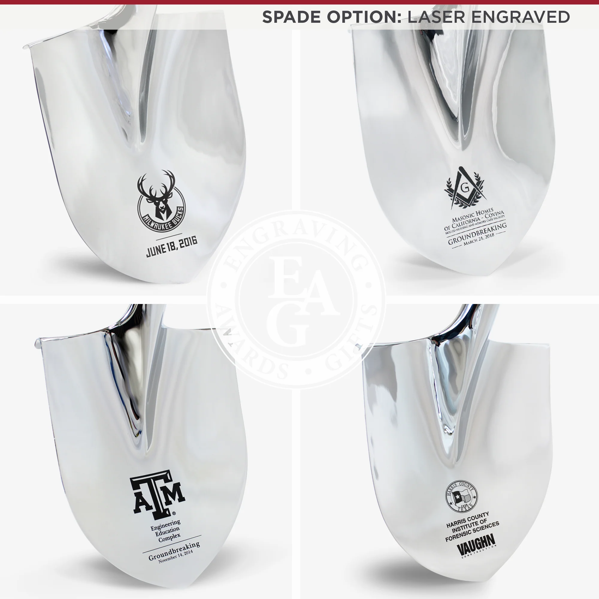 Groundbreaking Ceremonial Shovel Kit - Traditional Chrome Plated D-Handle - Image 12