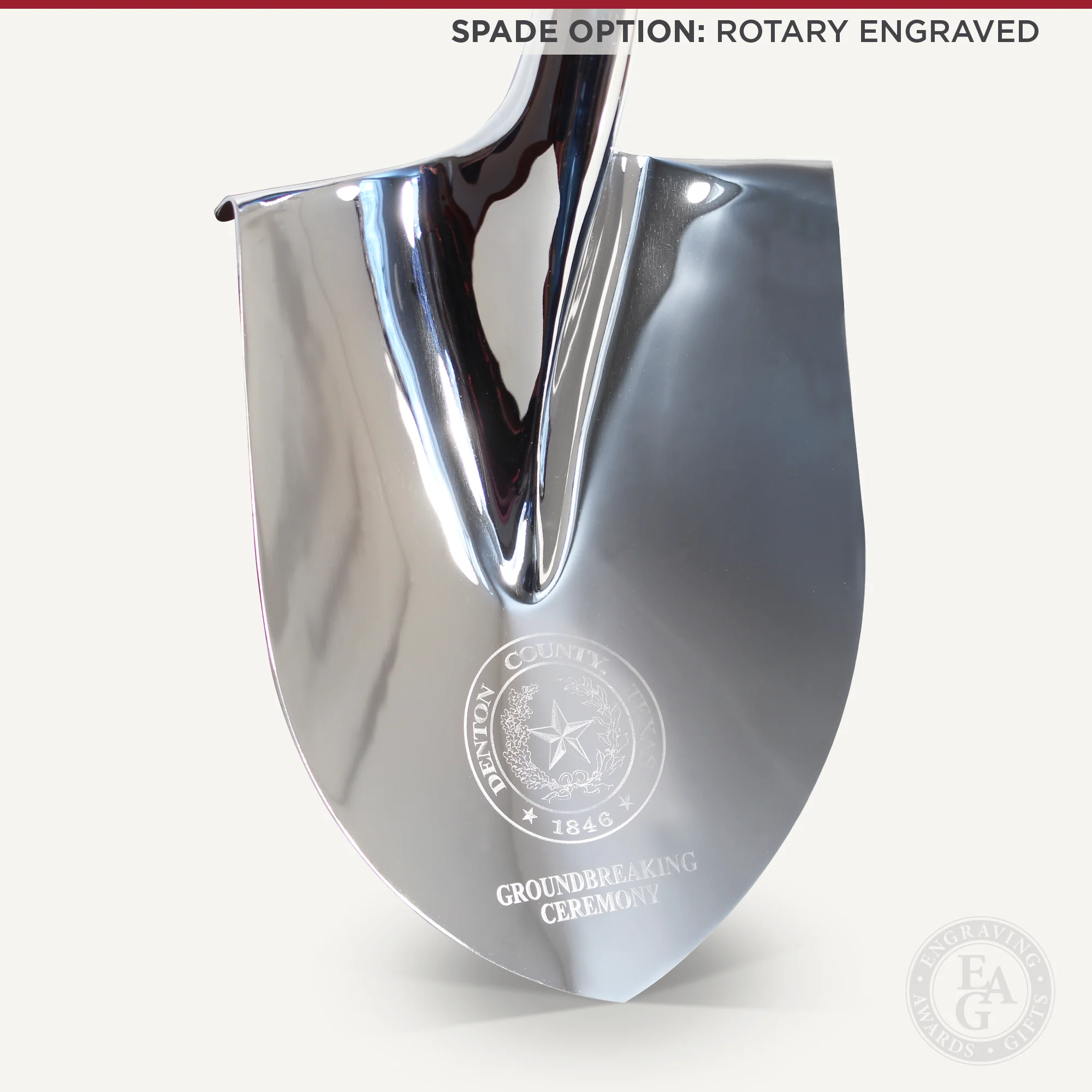 Groundbreaking Ceremonial Shovel Kit - Traditional Chrome Plated D-Handle - Image 13