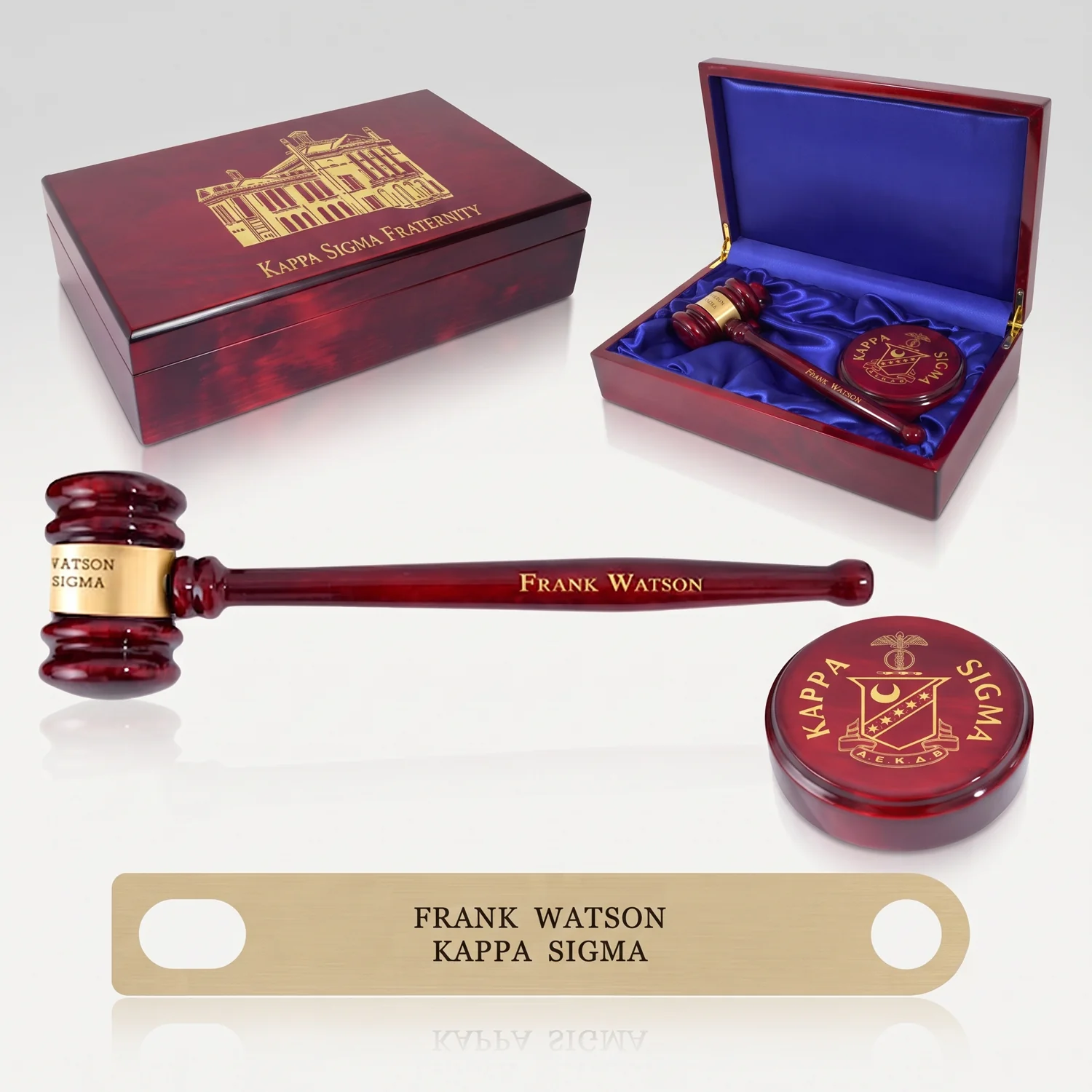Rosewood Gavel & Sound Block Presentation Set