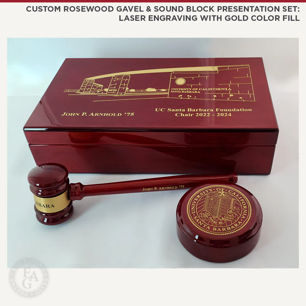 Rosewood Gavel & Sound Block Presentation Set - Image 11