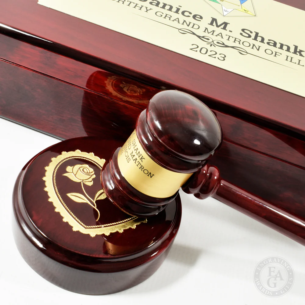 Rosewood Gavel & Sound Block Presentation Set - Image 2