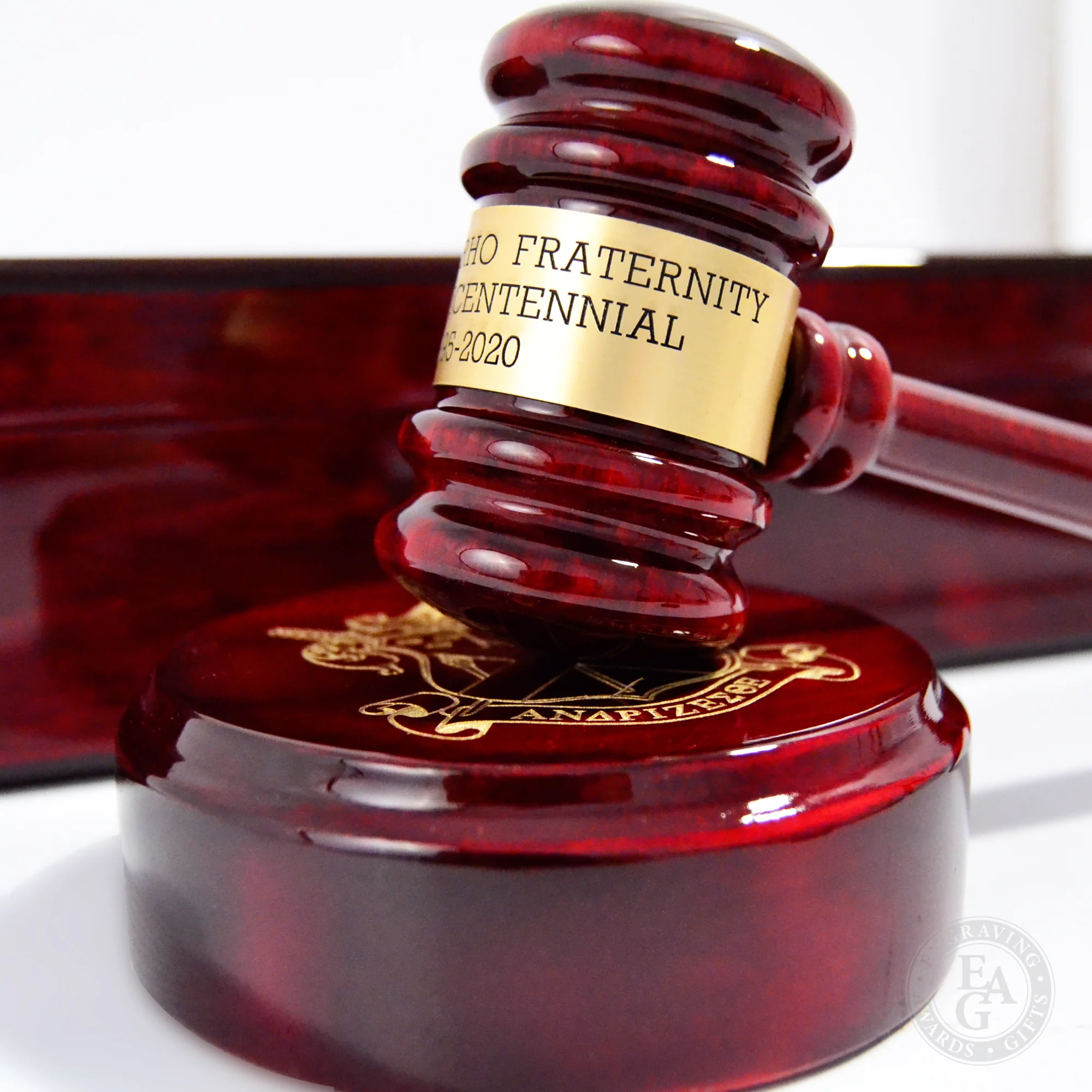 Rosewood Gavel & Sound Block Presentation Set - Image 4