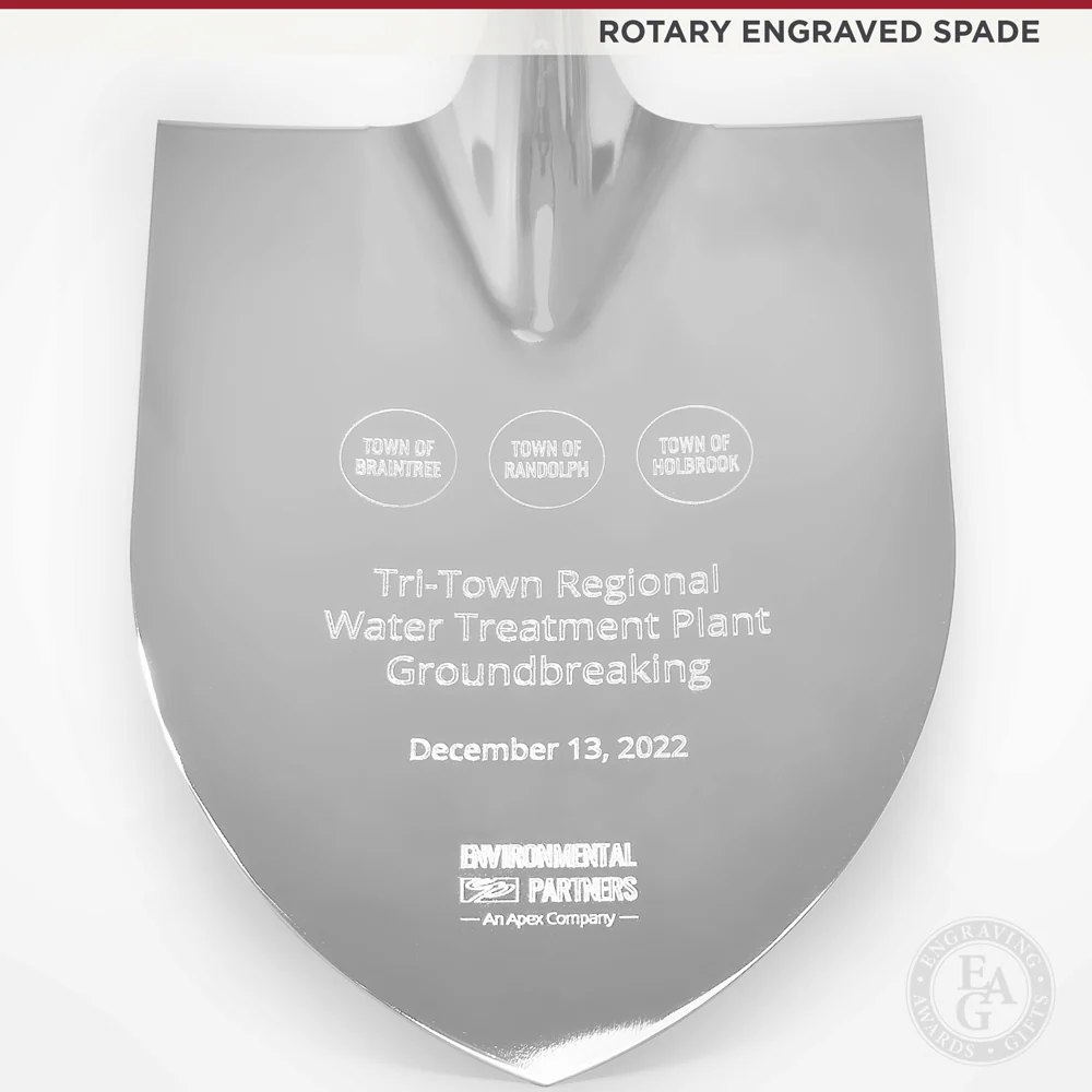 Specialty Chrome Plated Ceremonial Groundbreaking Shovel - D-Handle - Image 24