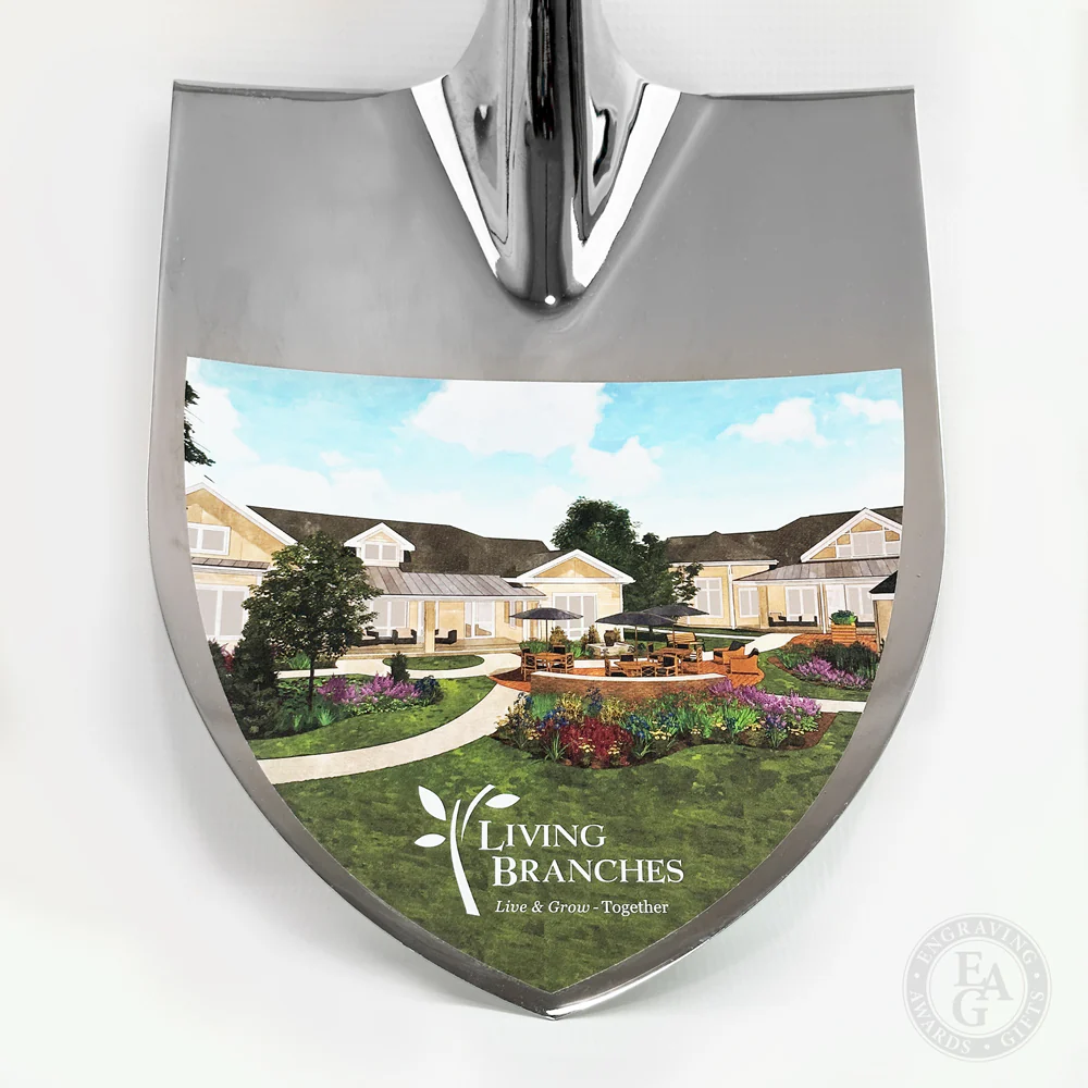 Specialty Chrome Plated Ceremonial Groundbreaking Shovel - D-Handle - Image 28