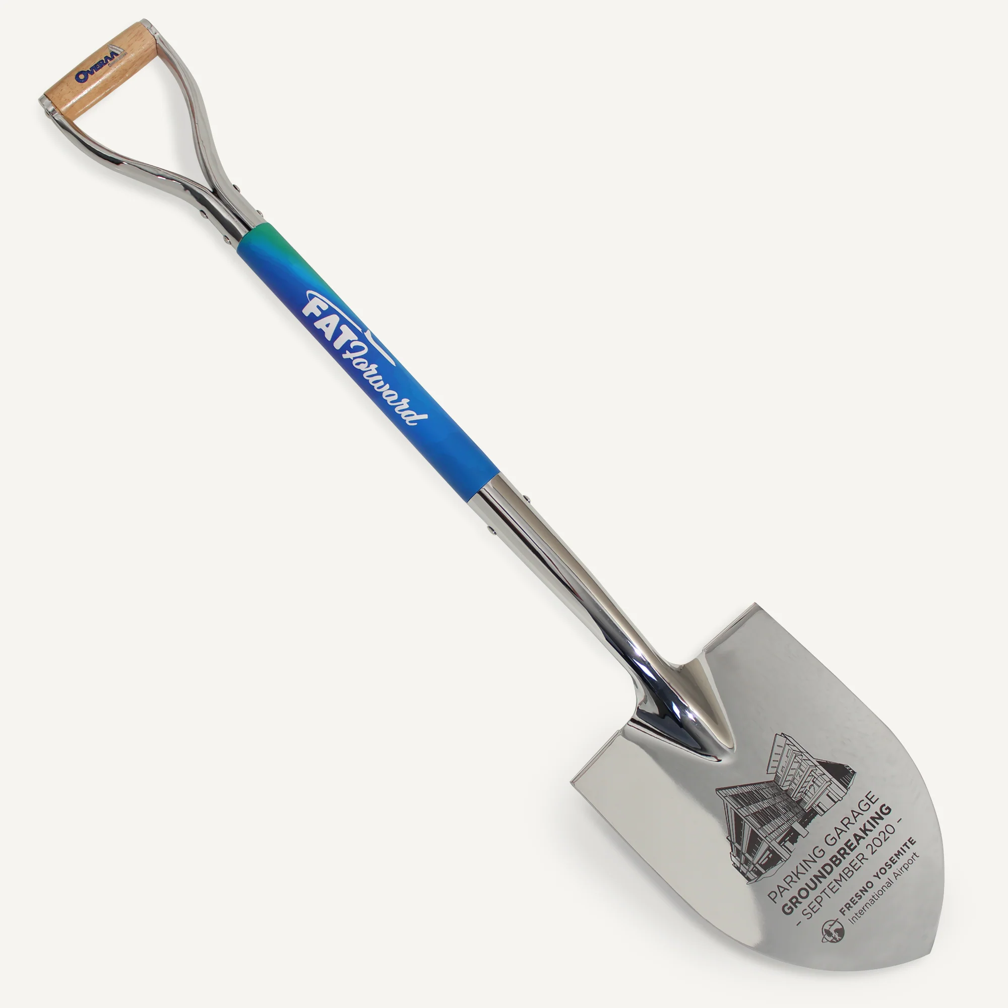 Specialty Chrome Plated Ceremonial Groundbreaking Shovel - D-Handle - Image 31