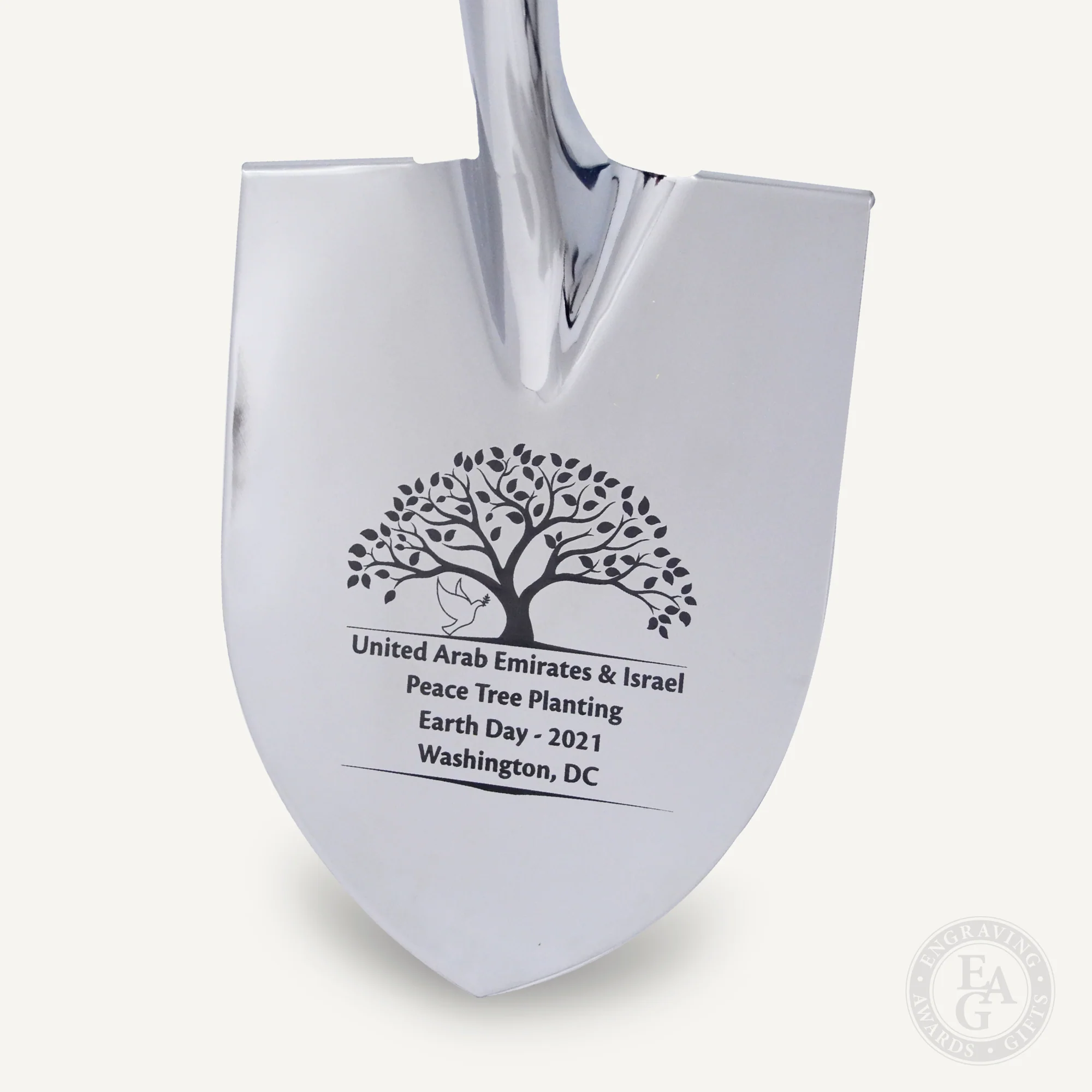 Specialty Chrome Plated Ceremonial Groundbreaking Shovel - D-Handle - Image 32