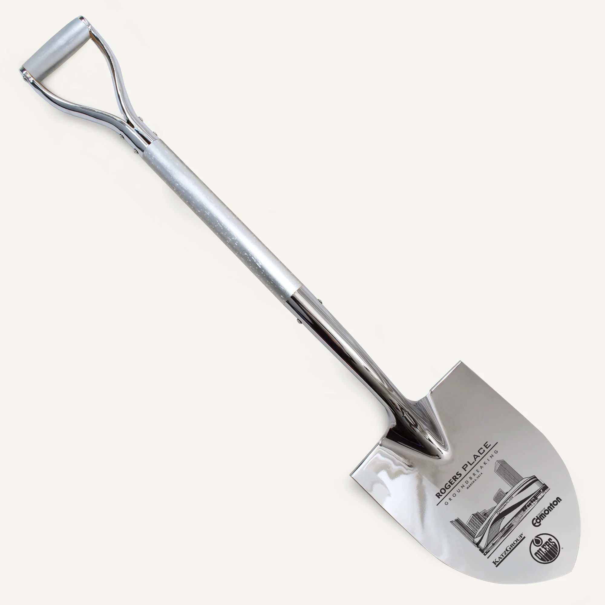 Specialty Chrome Plated Ceremonial Groundbreaking Shovel - D-Handle - Image 37