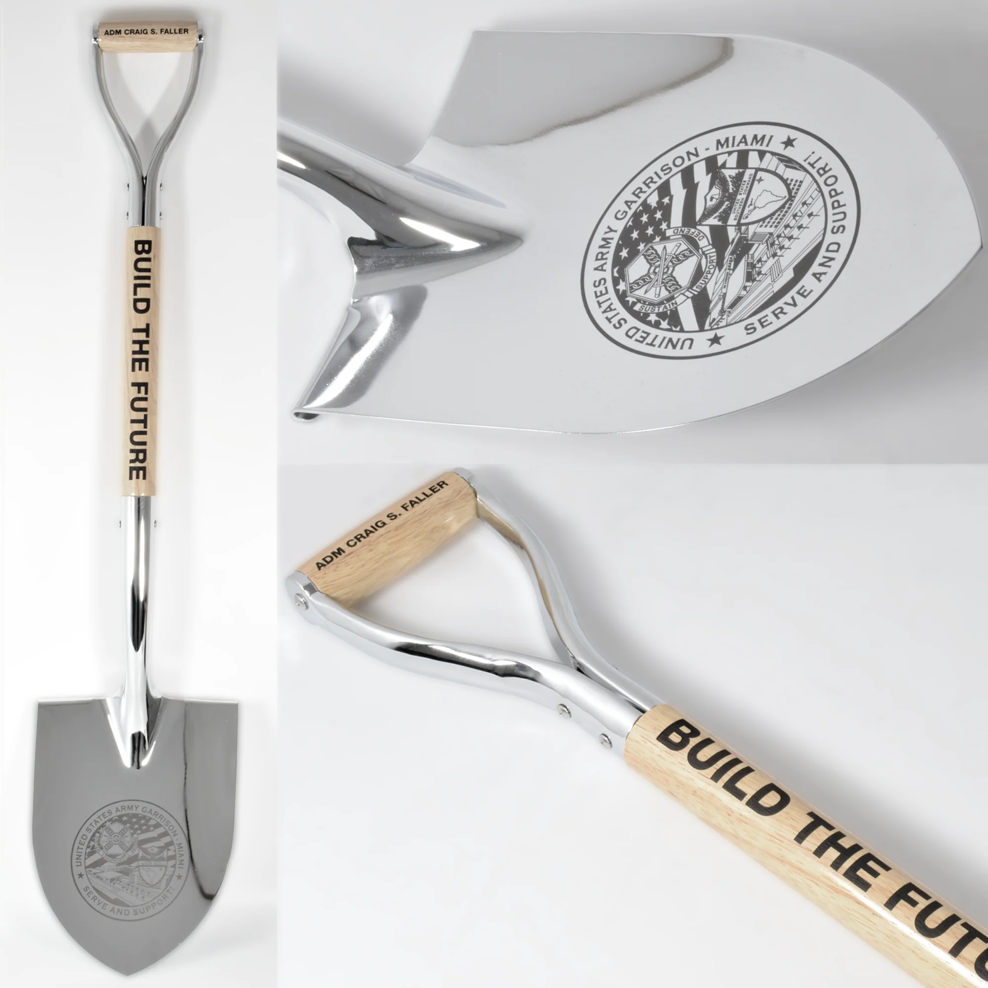 Specialty Chrome Plated Ceremonial Groundbreaking Shovel - D-Handle - Image 39