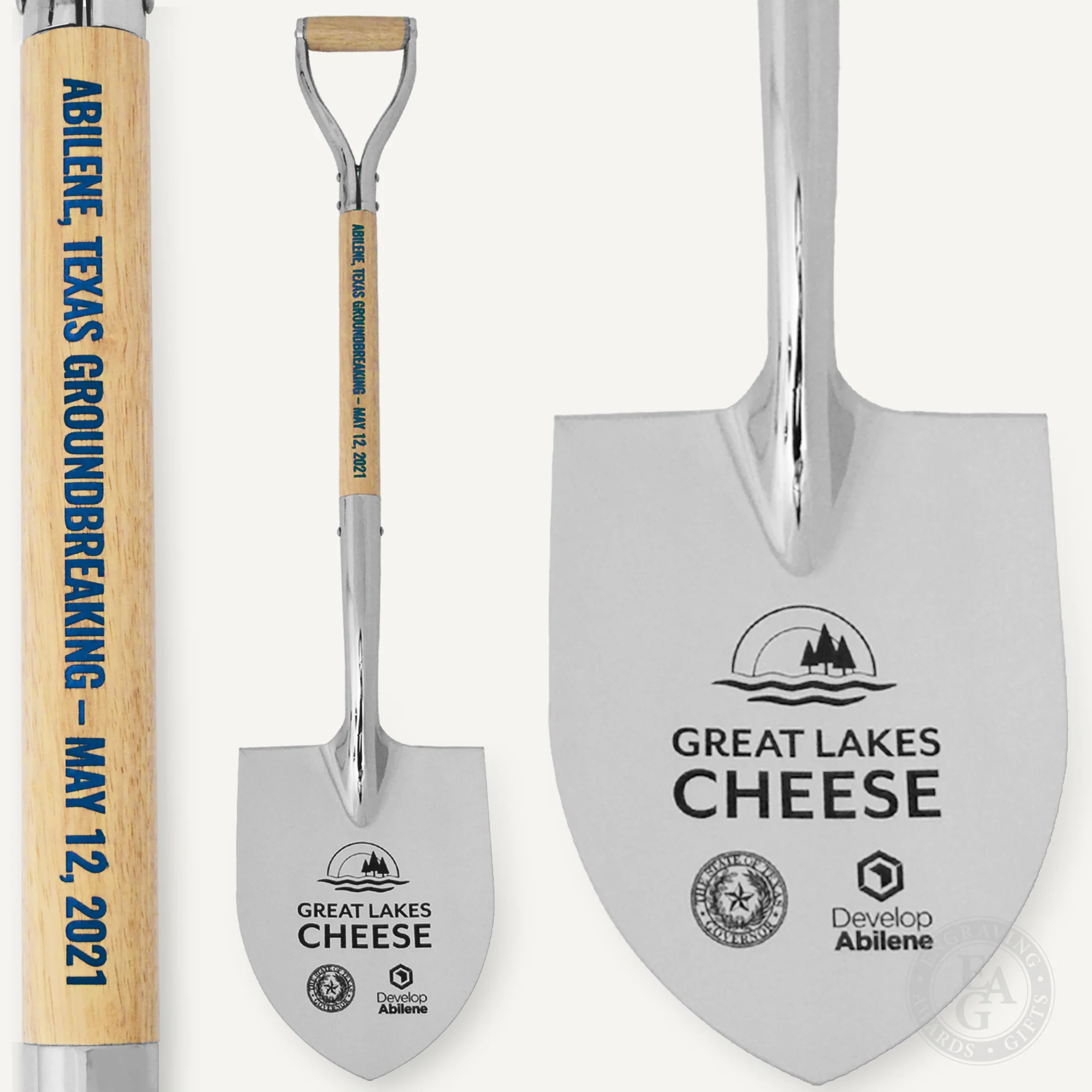 Specialty Chrome Plated Ceremonial Groundbreaking Shovel - D-Handle - Image 40