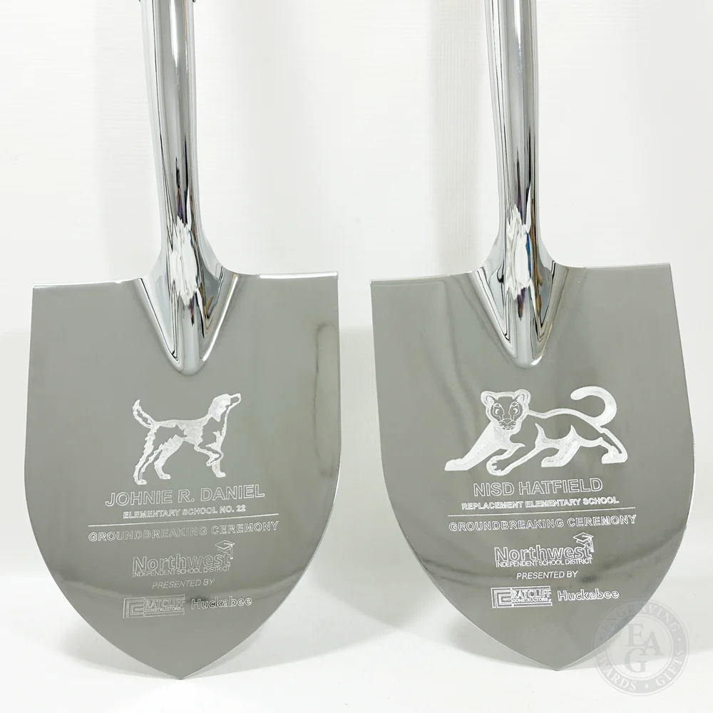 Specialty Chrome Plated Ceremonial Groundbreaking Shovel - D-Handle - Image 43