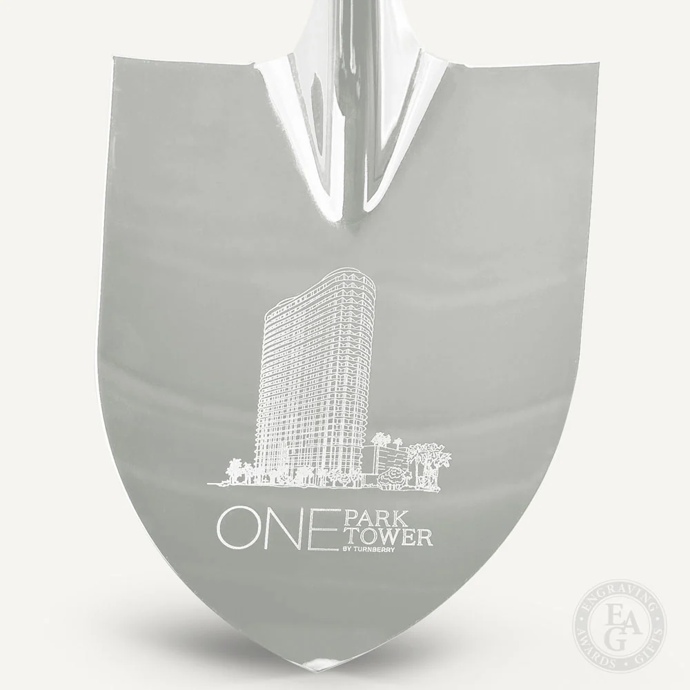 Specialty Chrome Plated Ceremonial Groundbreaking Shovel - D-Handle - Image 45