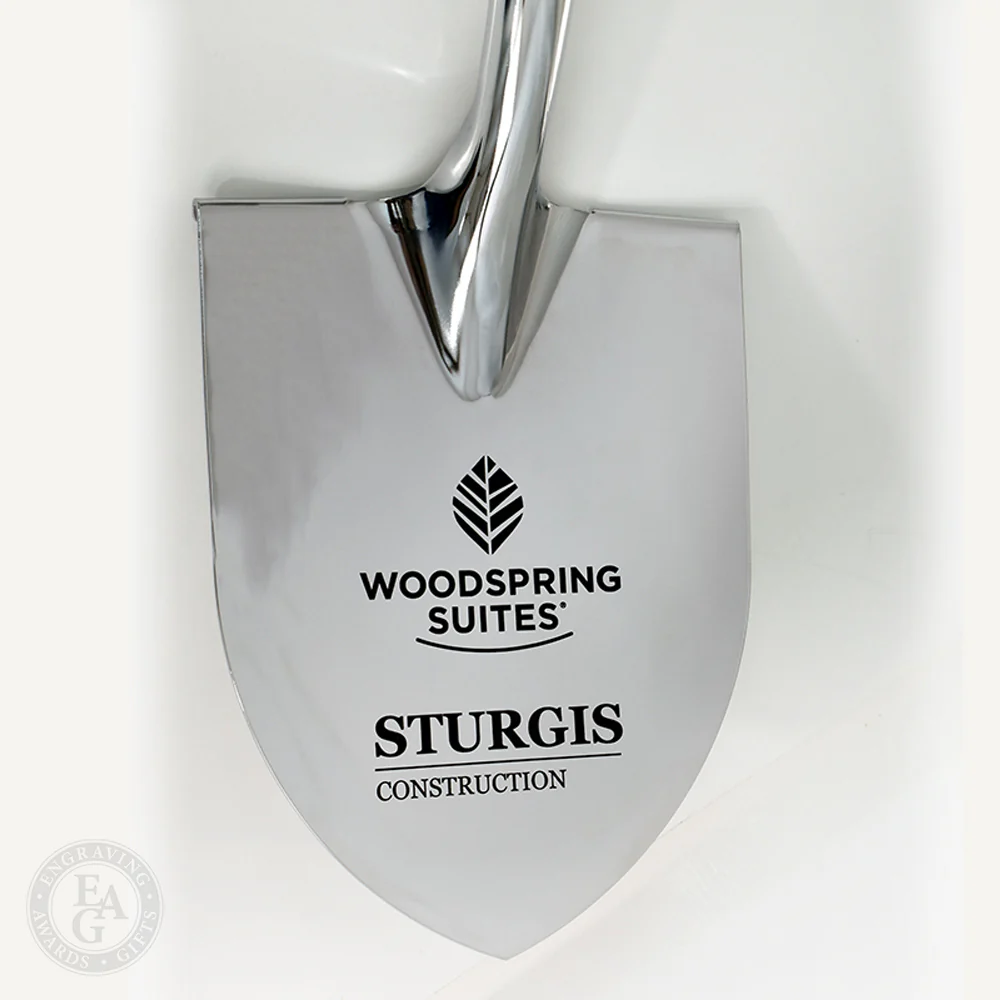 Specialty Chrome Plated Ceremonial Groundbreaking Shovel - D-Handle - Image 49