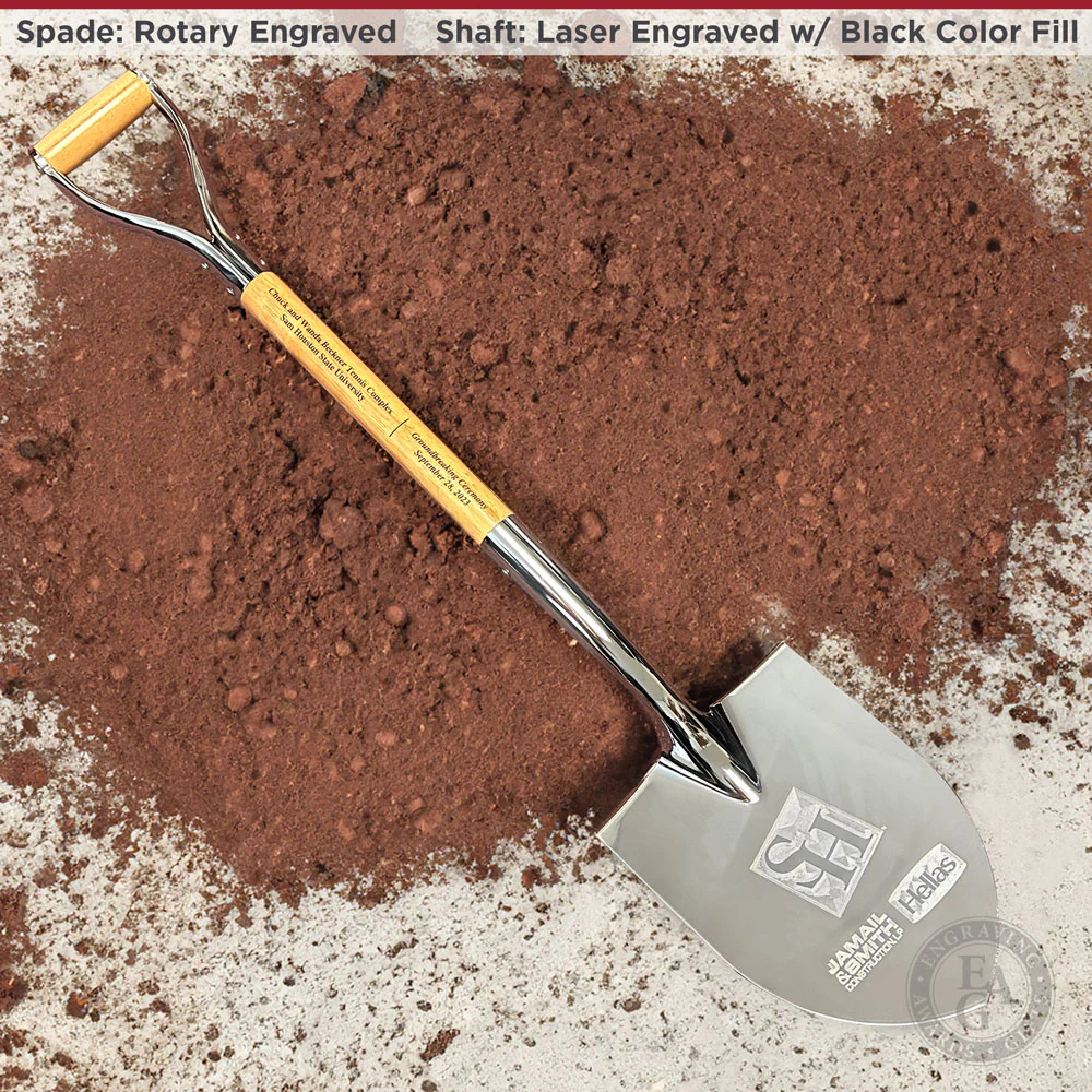 Specialty Chrome Plated Ceremonial Groundbreaking Shovel - D-Handle - Image 53