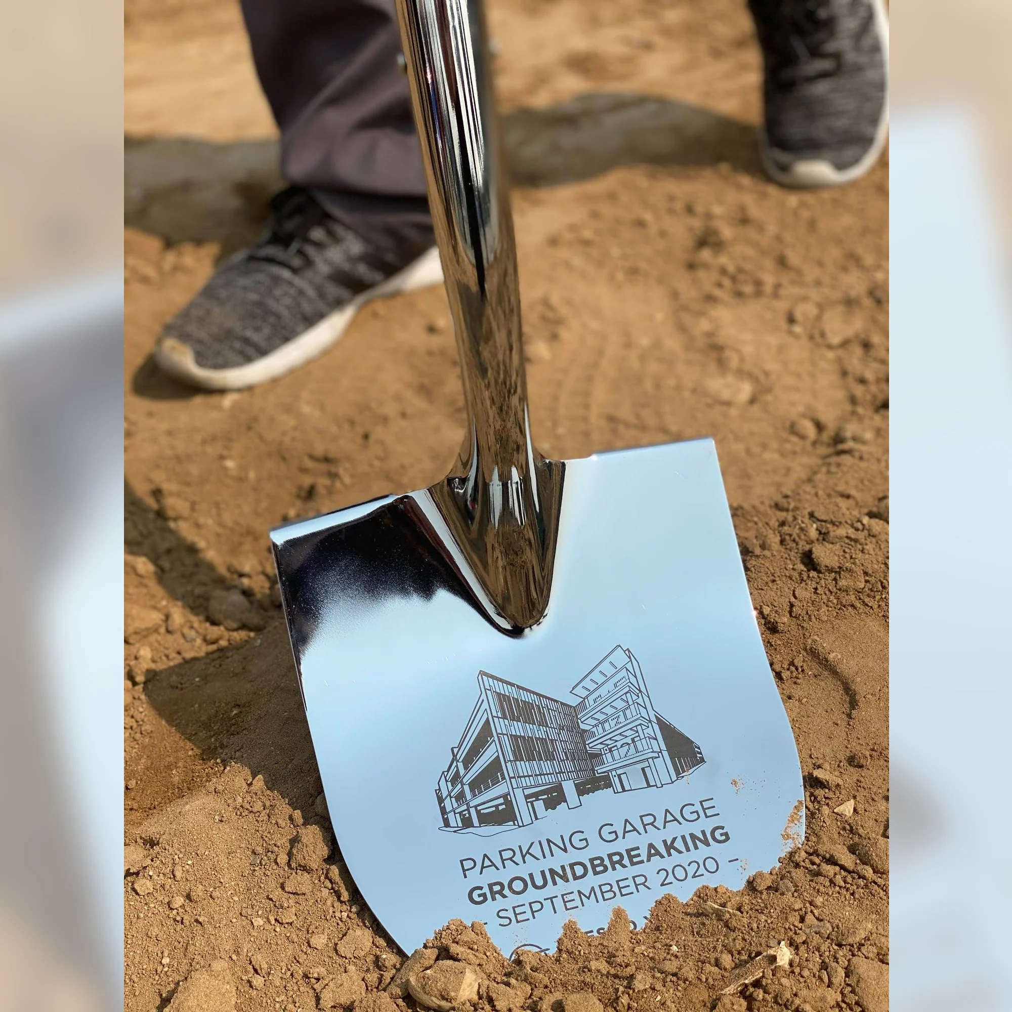 Specialty Chrome Plated Ceremonial Groundbreaking Shovel - D-Handle - Image 60