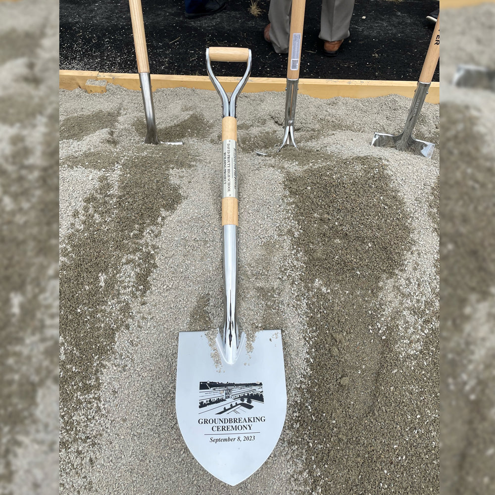Specialty Chrome Plated Ceremonial Groundbreaking Shovel - D-Handle - Image 69