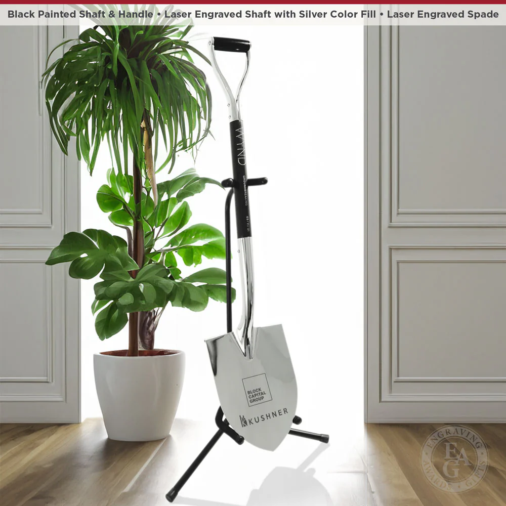 Specialty Chrome Plated Ceremonial Groundbreaking Shovel - D-Handle - Image 71